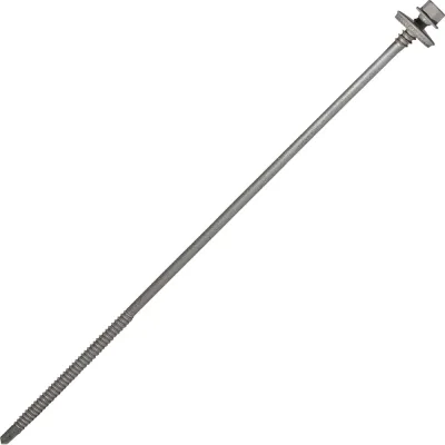 Саморез для сэндвич-панелей HARDWEX ТМ HWX5-P10-6.3/5.5x240 мм, св.№3, RUSPERT, RAL 7047, 50 шт. 5190024092817