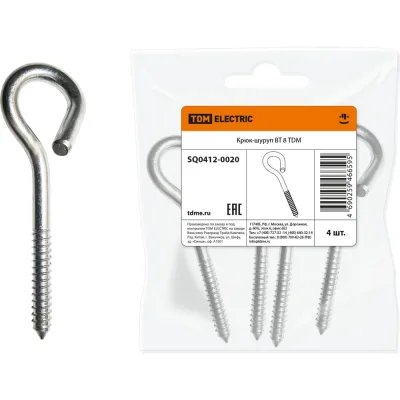 Крюк-шуруп TDM ELECTRIC ВТ 8 SQ0412-0020