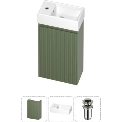 Комплект подвесной тумбы с раковиной для ванной и туалета Wellsee WC Area в наборе 3 в 1 20216835R
