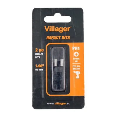 Биты ударные для шуруповерта Villager PH1 50 мм 067028