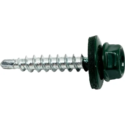 Саморез Доброга ШГК 4,8x29 RAL6005 Темно-зеленый 250 шт. Daxmer ТД-00007794