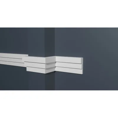 Стеновой молдинг Decor-Dizayn ударопрочный влагостойкий под покраску 42Х12Х2000 мм DD624