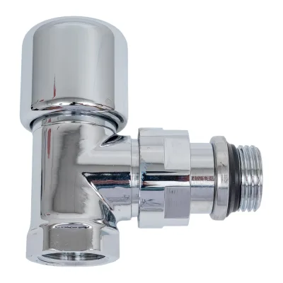 Термостатический вентиль FAR Lady угловой, 1/2" ВР, серебро EPDM FL 0148 12P