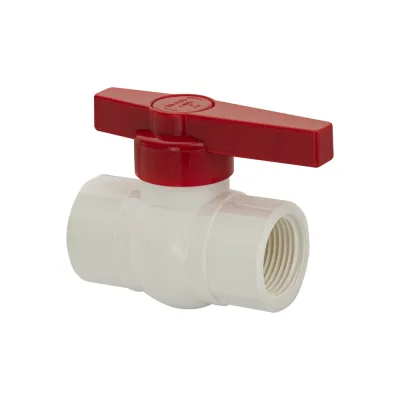 Кран шаровый Санакс 1" г/г, резьбовой, ручка-рычаг, серия МАК, из ПВХ (PVC-U) пластика, цвет БЕЛЫЙ. 474