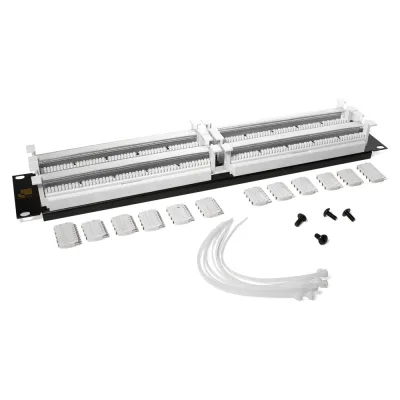 Кроссовая панель LANMASTER 110 типа, 200 пар, 19, 2U, с модулями LAN-RS110-200FT