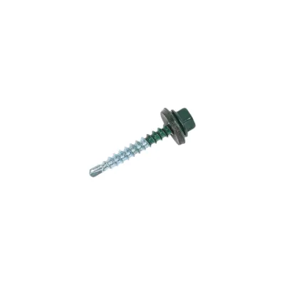 Кровельный саморез КРЕП-КОМП 4,8x35, RAL6005, тёмно-зелёный, 250 шт. ск356005кф