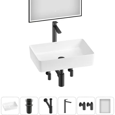 Набор Wellsee 6 в 1 FreeDom 2.0 накладная раковина 50x34 см 20217884R