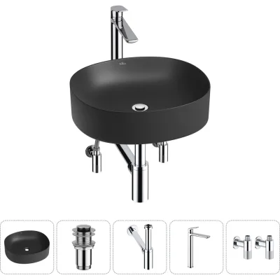 Набор Wellsee 5 в 1 Belle Spa 2.0 накладная раковина 45x42 см 20212546R