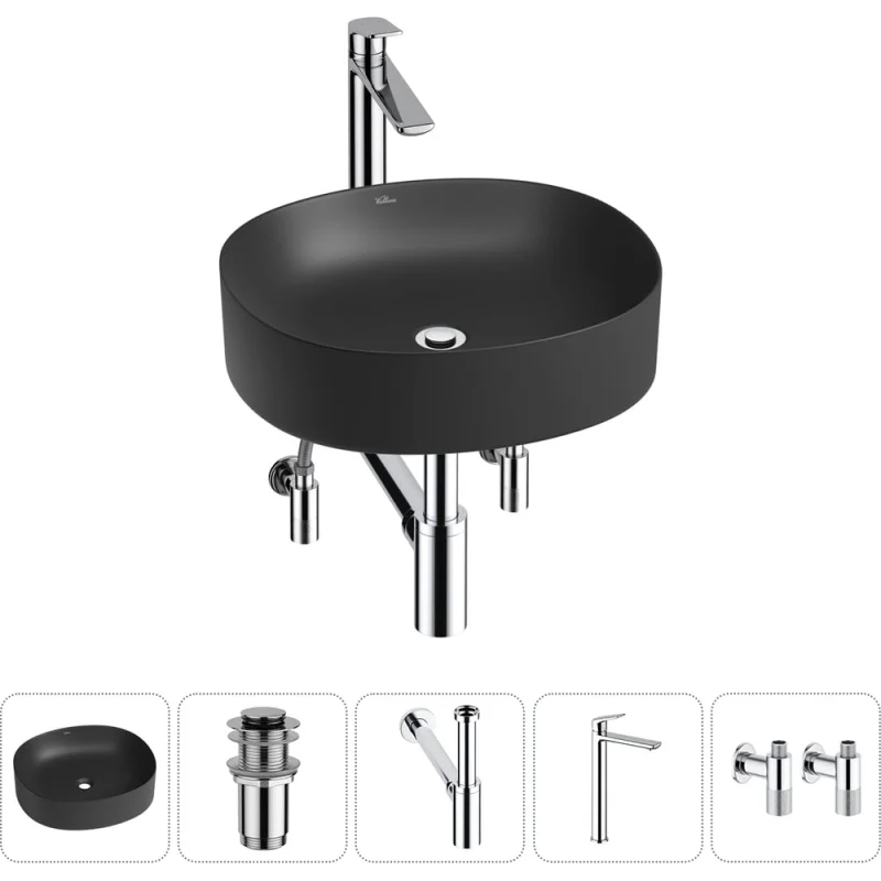 Набор Wellsee 5 в 1 Belle Spa 2.0 накладная раковина 45x42 см 20212546R