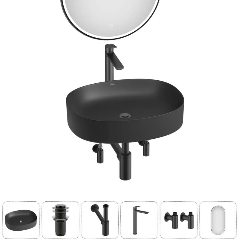 Набор Wellsee 6 в 1 Belle Spa 2.0 накладная раковина 55x45 см 20218442R