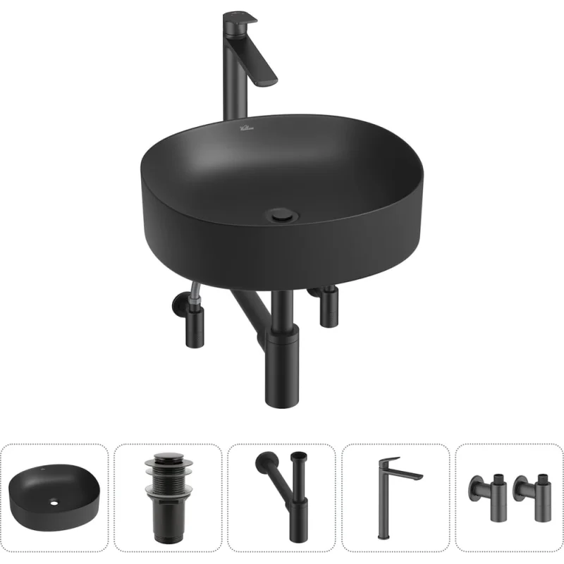 Набор Wellsee 5 в 1 Belle Spa 2.0 накладная раковина 45x42 см 20212547R