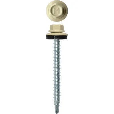 Кровельный саморез Rizzel 4,8x29 RAL 1015 сверло №1, 250 шт 00000318166