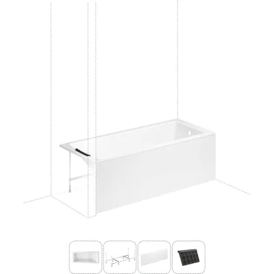 Акриловая ванна 150х70 Lavinia Boho One в наборе 4 в 1 S2-3701005