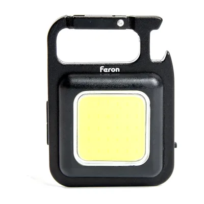 Универсальный аккумуляторный фонарь FERON TH2404 с магнитом, USB type-C COB, пластик/алюминий 48524