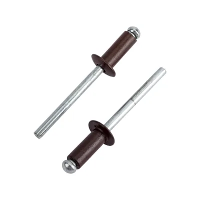 Крашенная заклепка Kenner алюм/сталь 4,8х12 RAL8017 500шт зк48128017