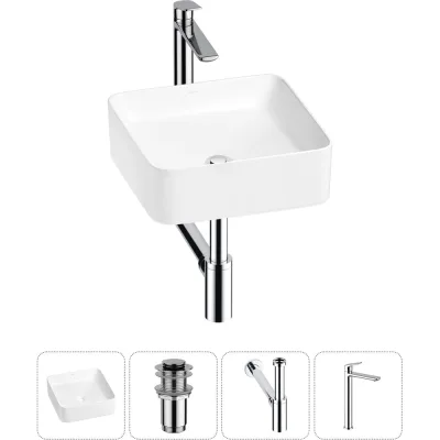 Набор Wellsee 4 в 1 Mint накладная раковина 37x37 см 20212457R