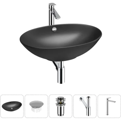 Набор Wellsee 5 в 1 Bliss накладная раковина 63x42 см 20217107R