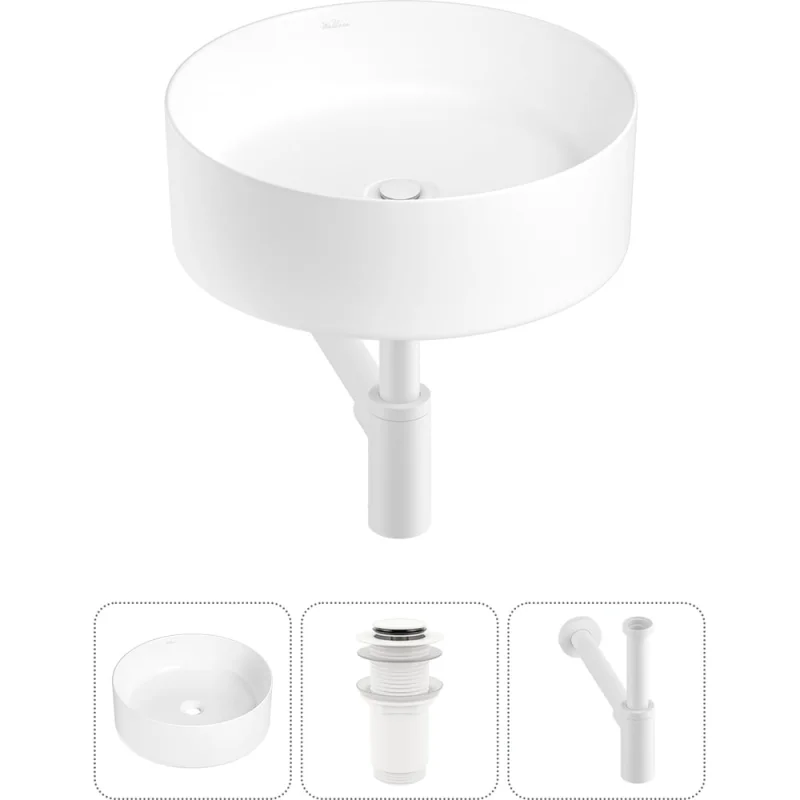 Набор Wellsee 3 в 1 Belle Spa накладная раковина 38x38 см 20212148R
