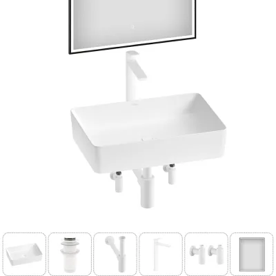 Акционный набор Wellsee 6 в FreeDom 2.0 накладная раковина 50x34 см 20217894R