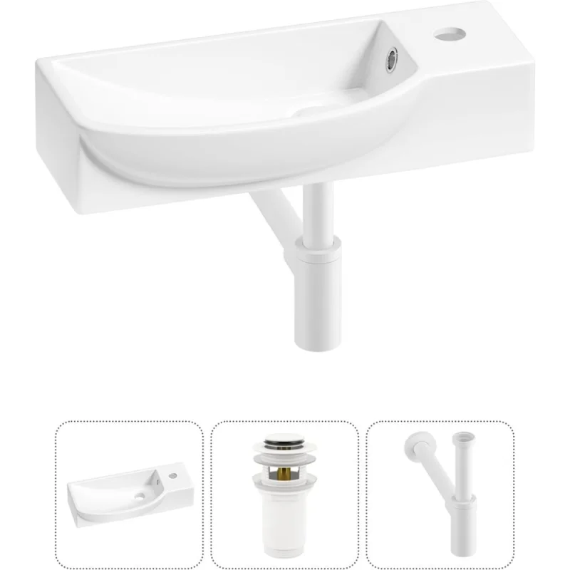 Комплект Wellsee 3 в 1 Lavinia Boho Bathroom Sink накладная/подвесная раковина 50x24 см 20216168R