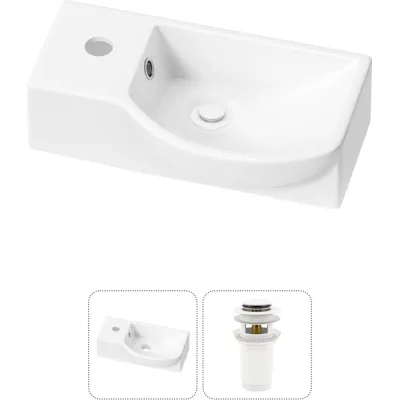 Комплект Wellsee 2 в 1 Lavinia Boho Bathroom Sink накладная/подвесная раковина 40x23 см 20216024R