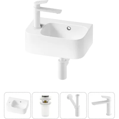 Комплект Wellsee 4 в 1 Lavinia Boho Bathroom Sink накладная/подвесная раковина 37x25 см 20216536R