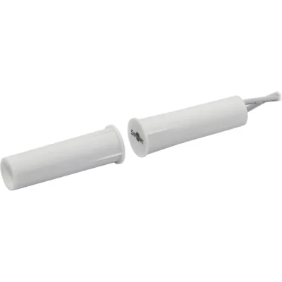 Магнитоконтактный датчик Smartec ST-DM020NC-WT НЗ, белый, врезной для деревянных дверей smkd0209