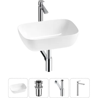 Комплект Wellsee 4 в 1 Lavinia Boho Bathroom Sink накладная раковина 46x33 см 20215199R