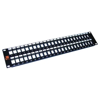 Патч-панель неэкранированная наборная LANMASTER 19", 48 портов, 2U, с задними органайзерами LAN-PPN48OK-UTP