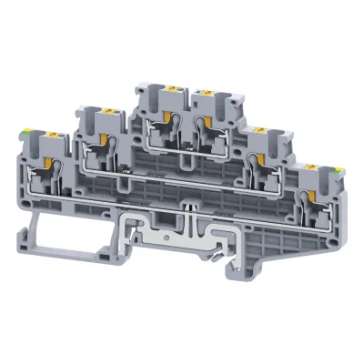 Клемма 3х-ярусная push-in КЭАЗ OptiClip CP3LG-2,5-3L-PE-I-(0,2-2,5)-PEN -50шт 331868