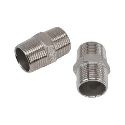 Набор 2 шт ниппелей NEWKEY ДУ 20 (3/4 дюйма), AISI 304 NAB2-NK-NM20/4