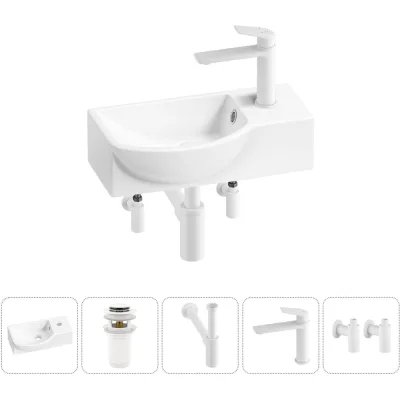 Комплект Wellsee 5 в 1 Lavinia Boho Bathroom Sink накладная/подвесная раковина 40x23 см 20216064R