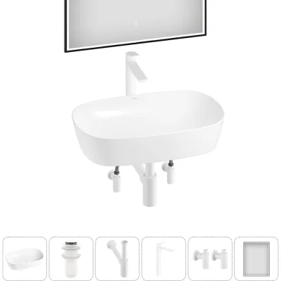 Набор Wellsee 6 в 1 Ground Breaking накладная раковина 50x39 см 20218602R