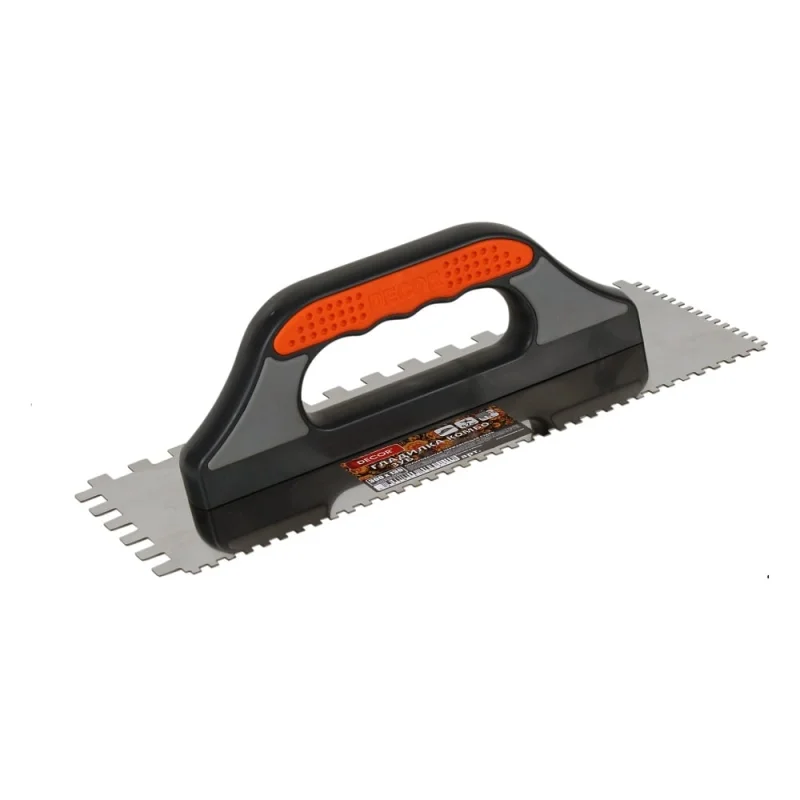 Гладилка DECOR 3k 300x130 мм нерж. зуб 12x12мм 6x6мм 650-126 11613164