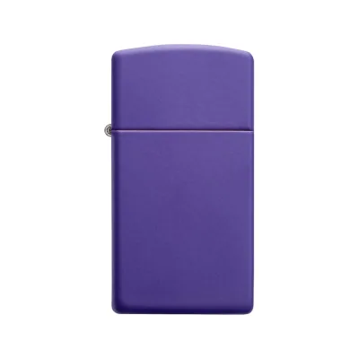 Зажигалка Zippo Slim с покрытием Purple Matte, латунь/сталь, фиолетовая, матовая, 29x10x60 мм 1637