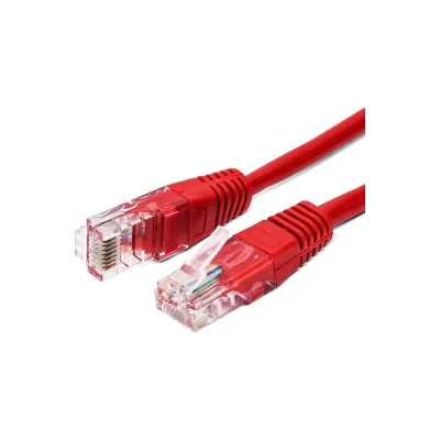 Кабель патч-корд U/UTP 5e кат. 2м Filum FL-U5-2M-R 26AWG(7x0.16 мм), омедненный алюминий (CCA), PVC, красный, 00-00872961