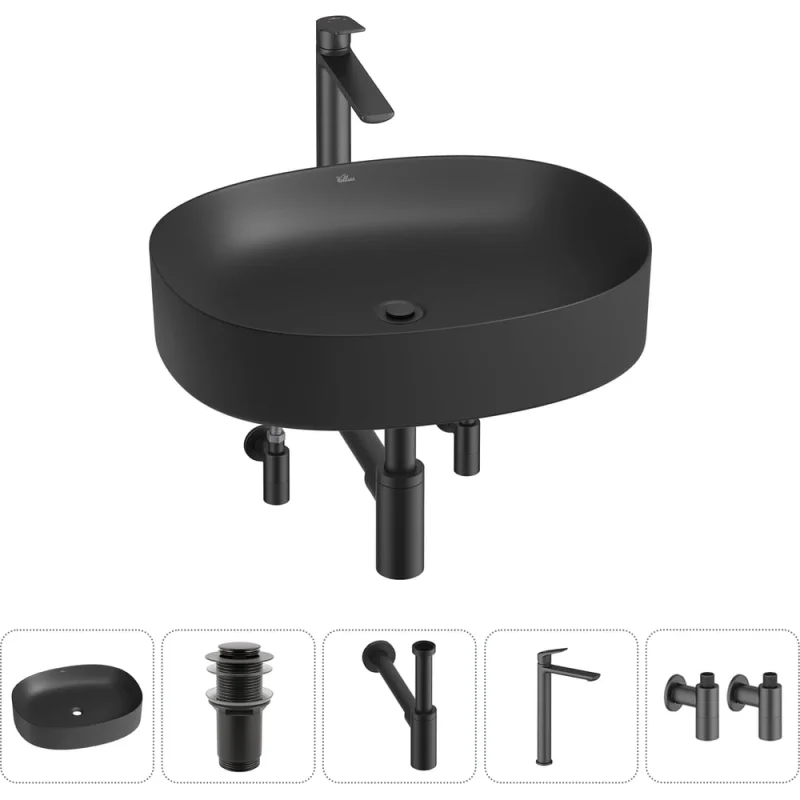 Набор Wellsee 5 в 1 Belle Spa 2.0 накладная раковина 55x45 см 20212575R