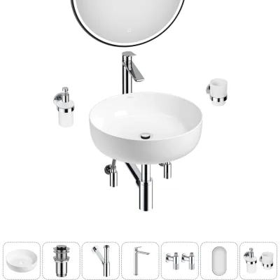 Набор Wellsee 7 в 1 Belle Spa 3.0 накладная раковина 45x45 см 20218479R