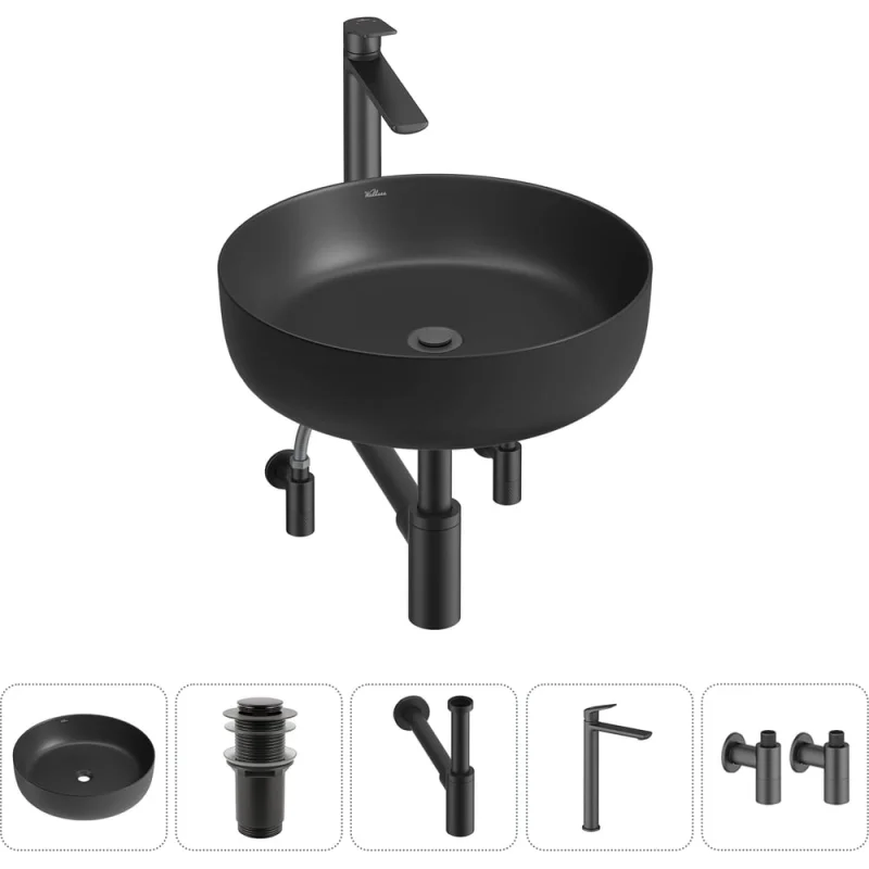 Набор Wellsee 5 в 1 Belle Spa 3.0 накладная раковина 44x44 см 20212659R