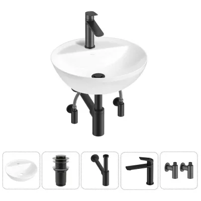 Набор Wellsee 5 в 1 Cute Twin R накладная раковина 42x42 см 20213335R