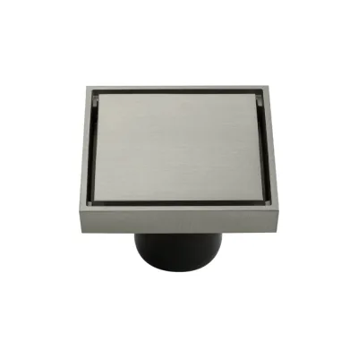 Трап латунный Санакс вертикальный матовый серебро 100x100 d-50мм 00070