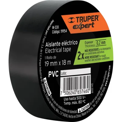 Изолента Truper 18 м, ширина 19 мм M-33x 19954