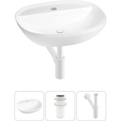 Набор Wellsee 3 в 1 Cute Twin R накладная раковина 50x42 см 20213345R