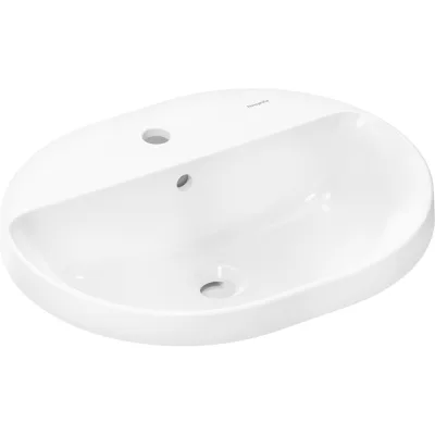 Раковина встраиваемая Hansgrohe Xuniva U 550x450 с отверстием под смеситель и переливом, белый 60161450