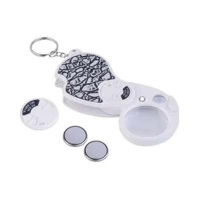 Карманная двойная лупа Pro Legend 4x-60мм, 20x-12мм, с подсветкой 1 LED PL4456