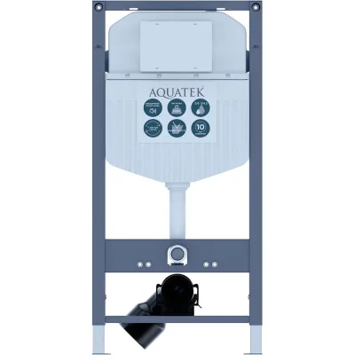 Монтаж рама для подвесного унитаза AQUATEK INS-0000023 Duos 50 1130x520x100+звукоизоляционная прокладка 00000145368