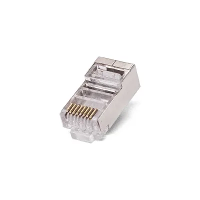 Коннектор Filum rj-45, 6 кат, 8p8c, экран, 50 мкм, универсальный, для одножильного и многожильного кабеля, уп/100 шт FL-NA-PLUG6-3