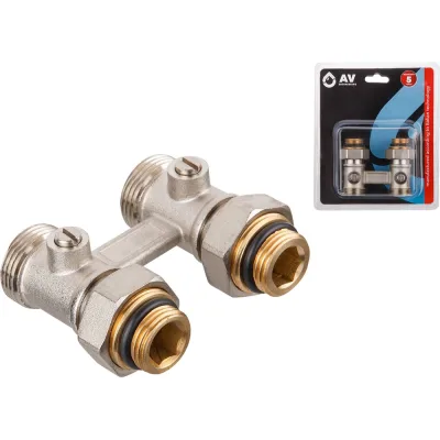 Клапан прямой шаровой AV Engineering 3/4" нар, для радиатора (мультифлекс) AVE289003