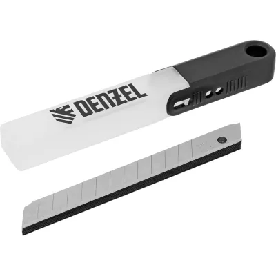 Лезвия 9 мм, сталь SK5, 0.4 мм, 10 шт Denzel 79300