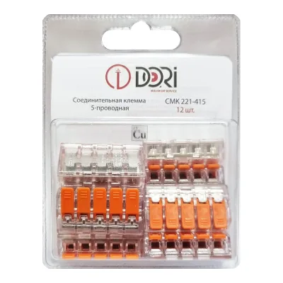 Соединительная 5-проводная клемма DORI СМК 221-415 (12 шт.) 42853